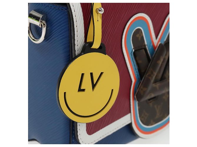 LOUIS VUITTON Epi Peace Love Twist MM Borsa a Mano Rossa Blu M52513 LV Auth 96510S Rosso - vista 19
