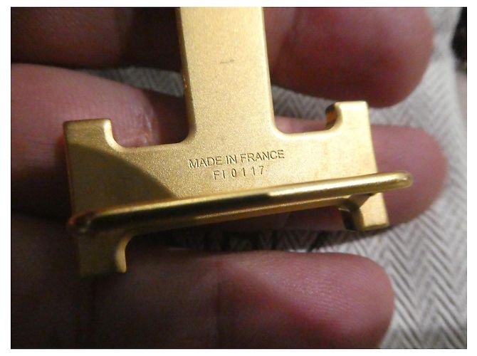 Hermès belt buckle model 5382 hammered for a 32mm strap Gold hardware - view 7