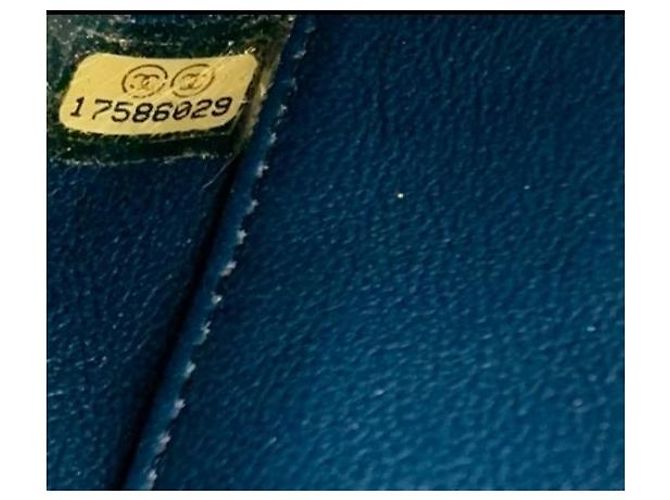 Bolso Chanel Mini Rectangular Azul Marino Charol - vista 4