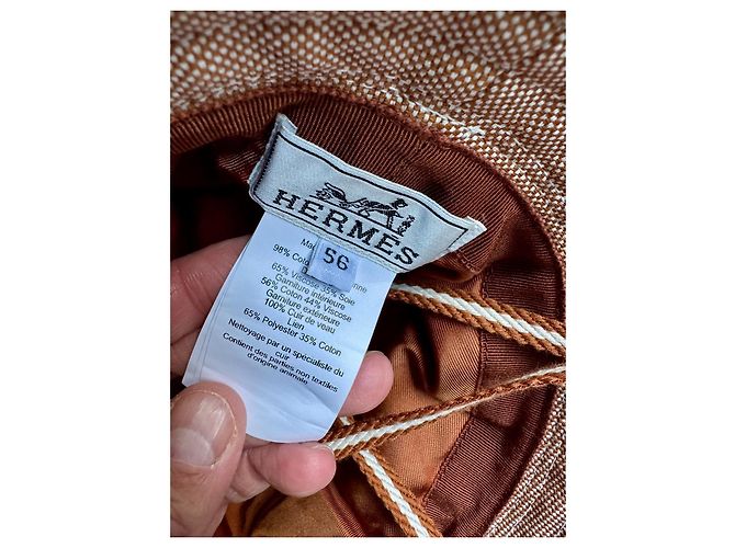 Hermès Hut aus Seide und Baumwolle Mehrfarbig Mehrfarben - Ansicht 7