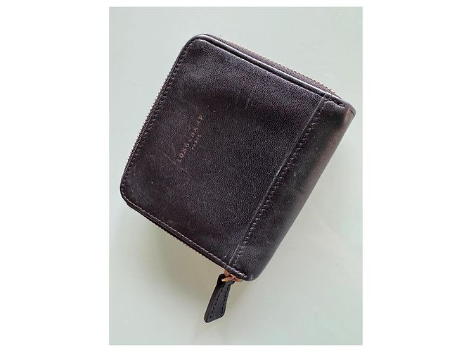 Monedero Longchamp de piel negra Negro - vista 2