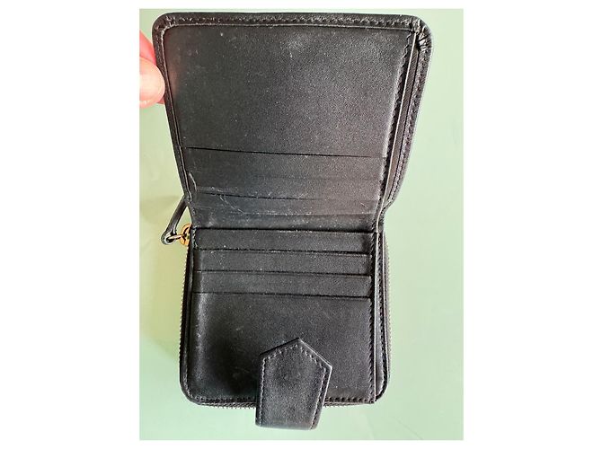 Monedero Longchamp de piel negra Negro - vista 3