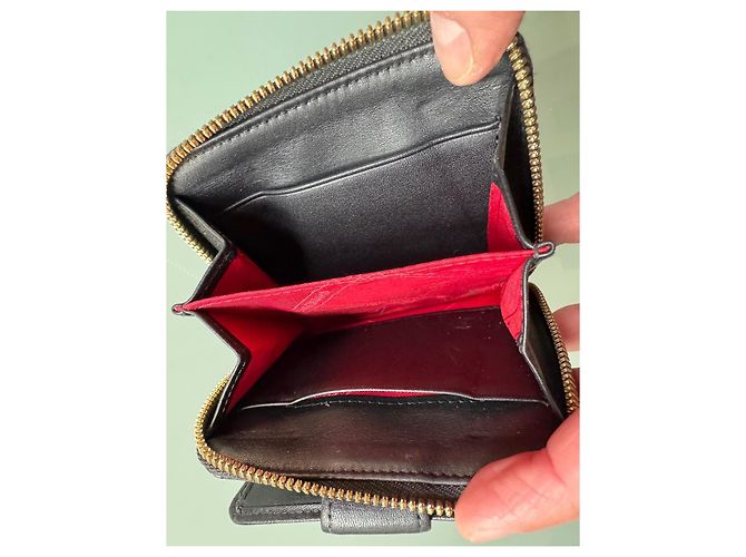 Monedero Longchamp de piel negra Negro - vista 6