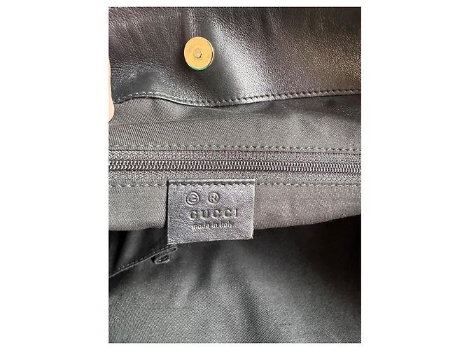 Borsa Tote Gucci Nera in Cotone con Catena Dorata Nero D'oro - vista 7