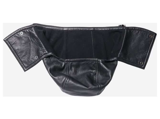 Chanel Maschera da sci in pelle nera Nero - vista 2