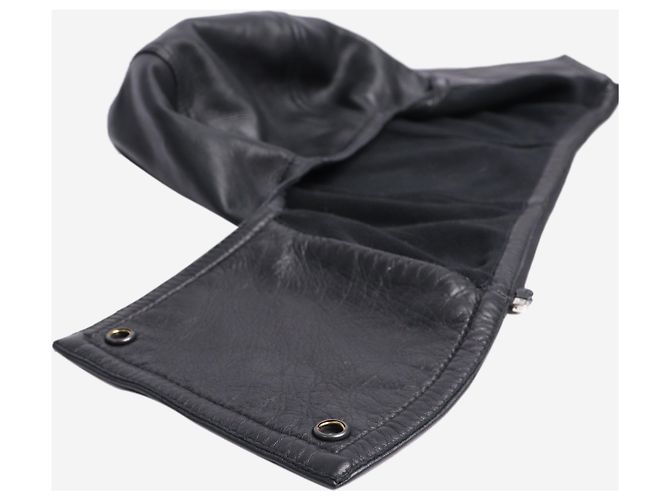 Chanel Maschera da sci in pelle nera Nero - vista 3