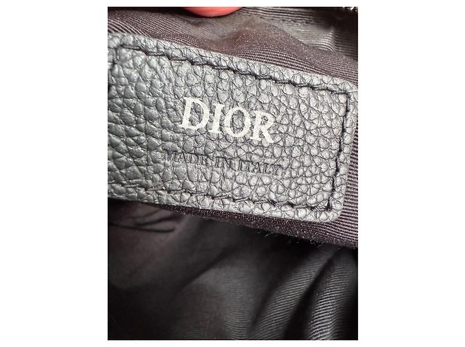 Borsa Christian Dior Saddle Oblique Jacquard Nero Beige - vista 8