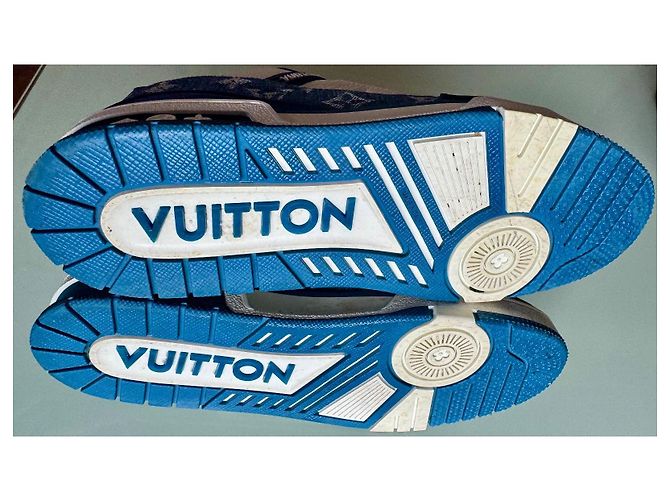 Louis Vuitton LV Trainer di Virgil Abloh Bianco Blu navy - vista 13