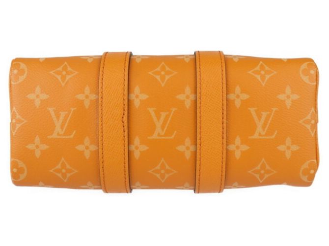 Borsa Louis Vuitton Keepall Bandouliere 25 Taigarama Arancione - vista 5