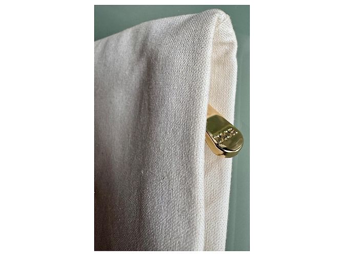 Pochette da toilette Dior Eggshell in cotone Bianco sporco - vista 4