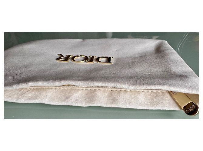 Pochette da toilette Dior Eggshell in cotone Bianco sporco - vista 5