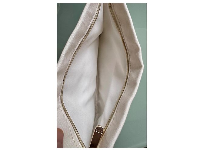 Pochette da toilette Dior Eggshell in cotone Bianco sporco - vista 6
