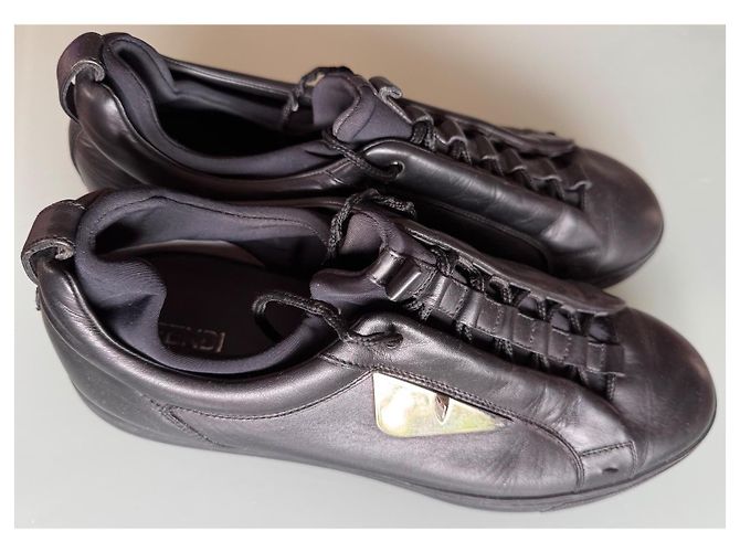 Fendi Sneaker Schwarz Metallic Pelz Metallisch - Ansicht 2