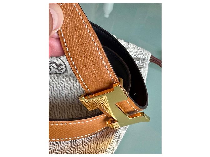 Hermès Mini Constance reversible Golden Light brown - view 4