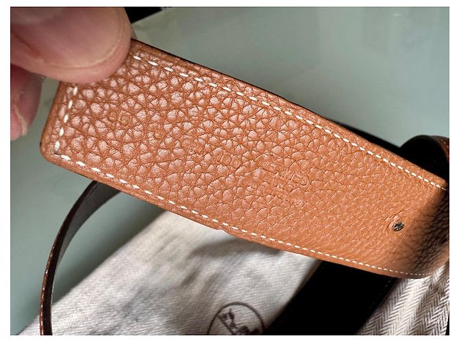 Hermès Reversible Belt Black and Light Brown Palladium Buckle Silvery - view 3