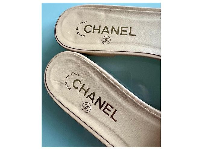 Chanel Infradito Camelia nude Beige Carne - vista 3