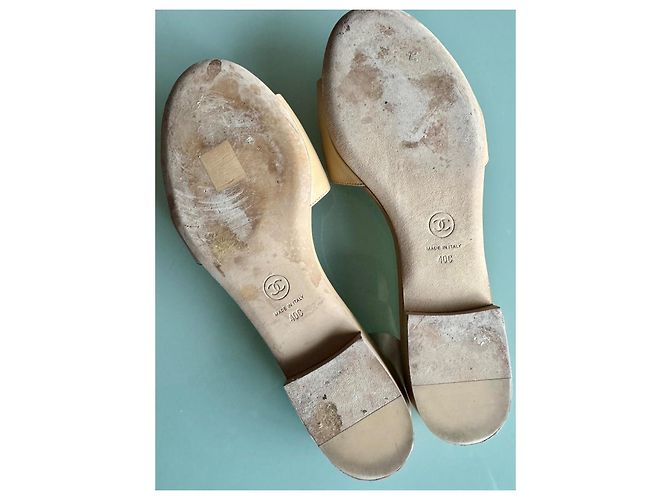 Chanel Infradito Camelia nude Beige Carne - vista 5