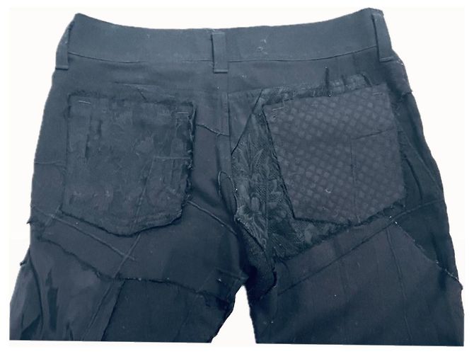 Comme des Garcons × Junya Watanabe Pantalones de Patchwork Negro - vista 10