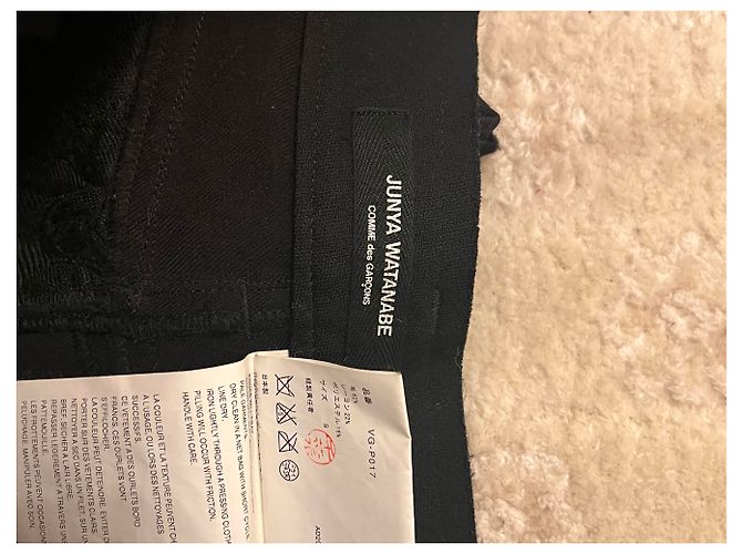 Comme des Garcons × Junya Watanabe Pantalones de Patchwork Negro - vista 13