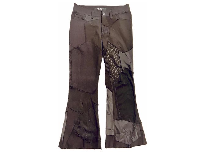 Comme des Garcons × Junya Watanabe Pantalones de Patchwork Negro - vista 2