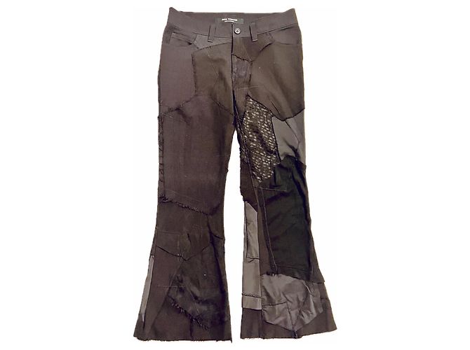 Comme des Garcons × Junya Watanabe Pantalones de Patchwork Negro - vista 3