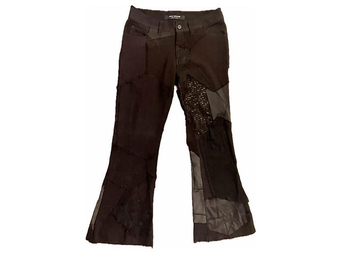 Comme des Garcons × Junya Watanabe Pantalones de Patchwork Negro - vista 4