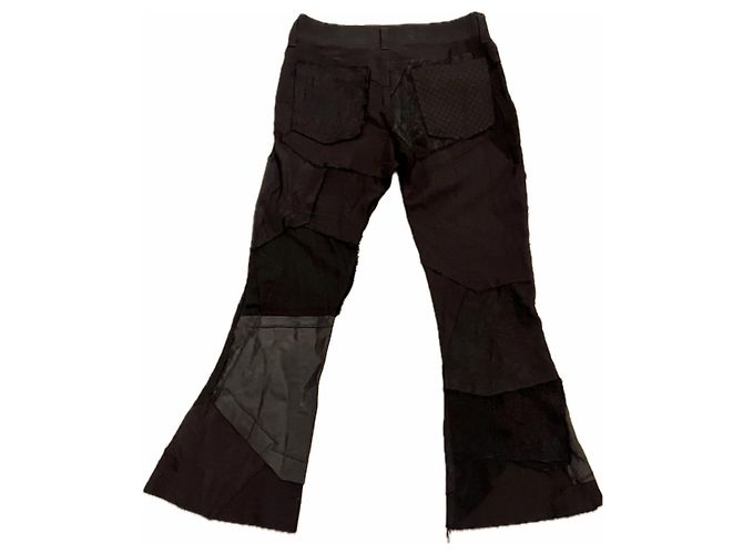 Comme des Garcons × Junya Watanabe Pantalones de Patchwork Negro - vista 5
