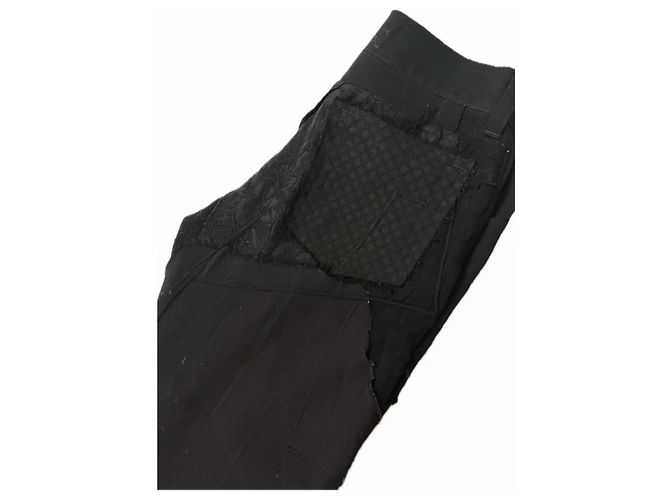 Comme des Garcons × Junya Watanabe Pantalones de Patchwork Negro - vista 9