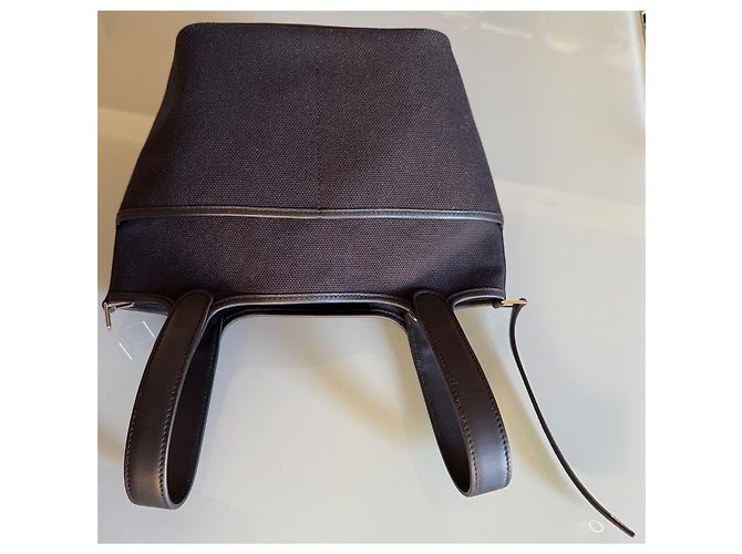 Borsa a mano Hermès Picotin Nera Cotone Pelliccia Nero - vista 12