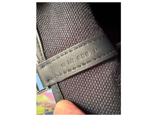 Borsa a mano Hermès Picotin Nera Cotone Pelliccia Nero - vista 8