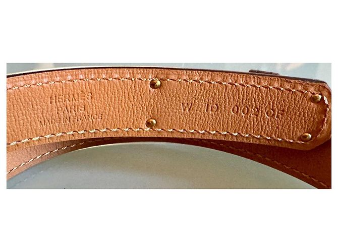 Cintura Hermès Kelly Nera e Marrone Oro Rosa Nero D'oro Marrone chiaro - vista 5