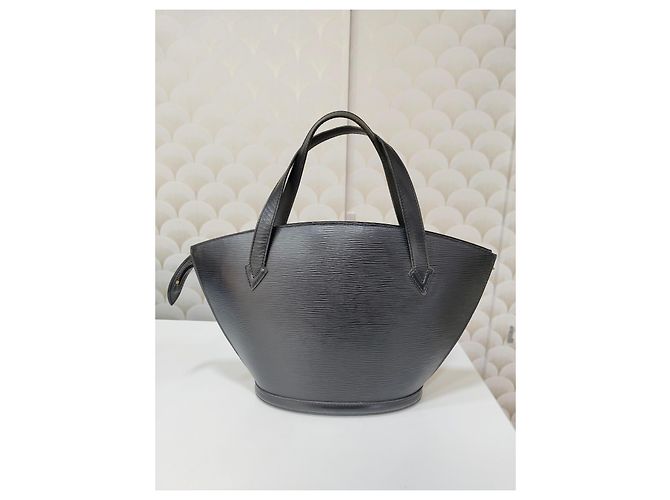 Bolso Louis Vuitton Saint Jacques en cuero Épi negro - vista 2