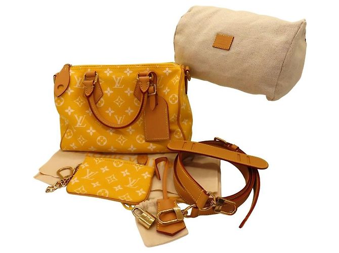 Louis Vuitton Speedy Bandouliere 25 Leather Bag Yellow - view 15
