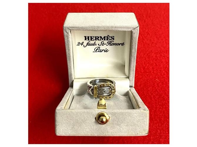 Hermès Hermes Silver 925 K18 Gold Horseshoe Ring Silvery - view 2