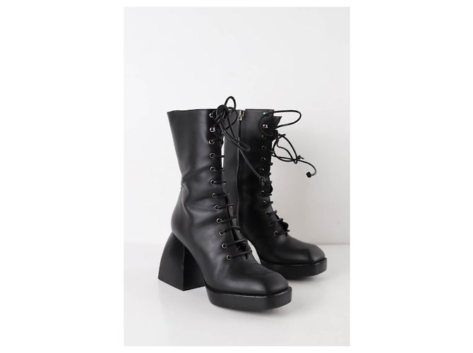 Nodaleto Botas de cuero negras Negro - vista 3