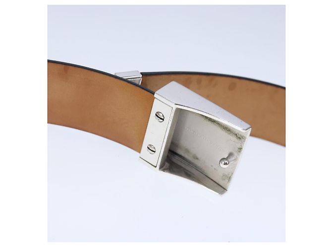 LOUIS VUITTON Gürtel Care Belt Leder Schwarz LV Auth ti2451 - Ansicht 10