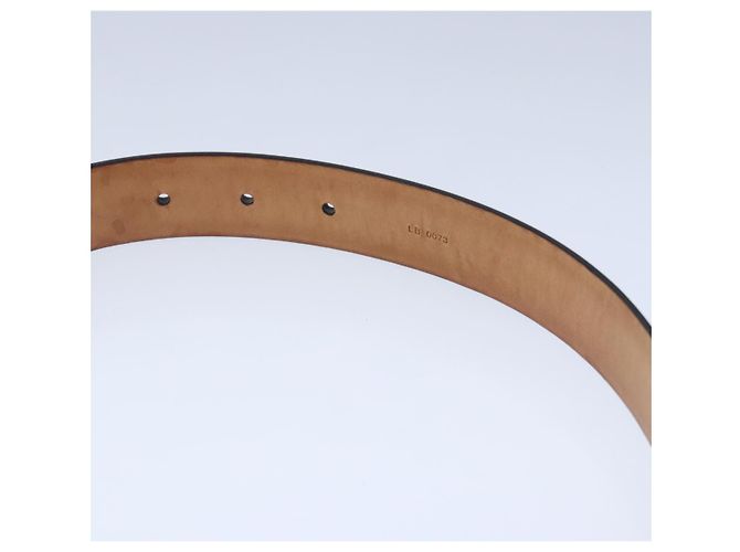 LOUIS VUITTON Gürtel Care Belt Leder Schwarz LV Auth ti2451 - Ansicht 16