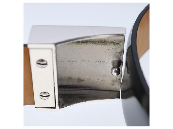 LOUIS VUITTON Gürtel Care Belt Leder Schwarz LV Auth ti2451 - Ansicht 18