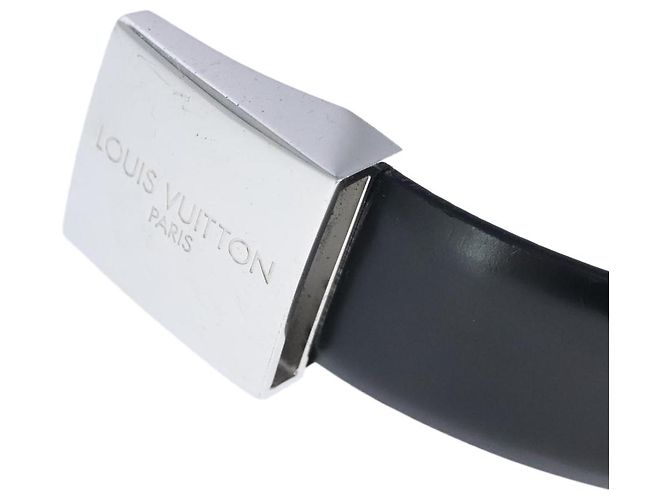 LOUIS VUITTON Gürtel Care Belt Leder Schwarz LV Auth ti2451 - Ansicht 2