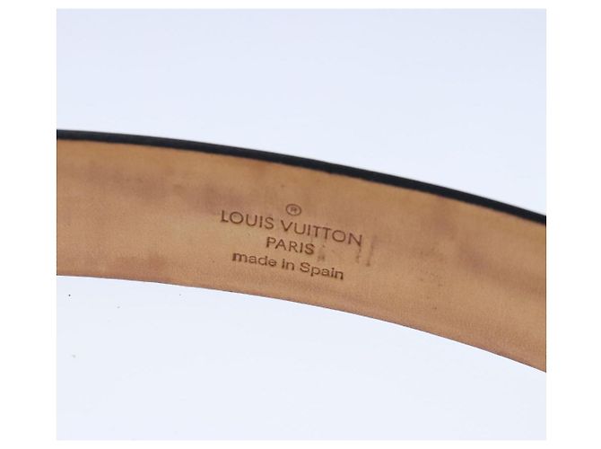 LOUIS VUITTON Gürtel Care Belt Leder Schwarz LV Auth ti2451 - Ansicht 20