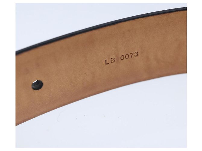 LOUIS VUITTON Gürtel Care Belt Leder Schwarz LV Auth ti2451 - Ansicht 21