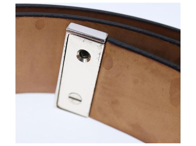 LOUIS VUITTON Gürtel Care Belt Leder Schwarz LV Auth ti2451 - Ansicht 22