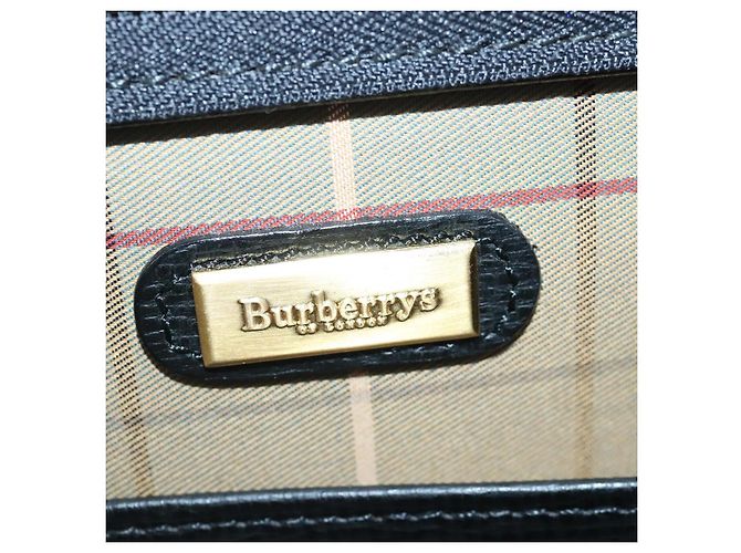 Autre Marque Borsa da lavoro Burberrys in pelle nera e oro Auth ti2373 Nero D'oro - vista 16