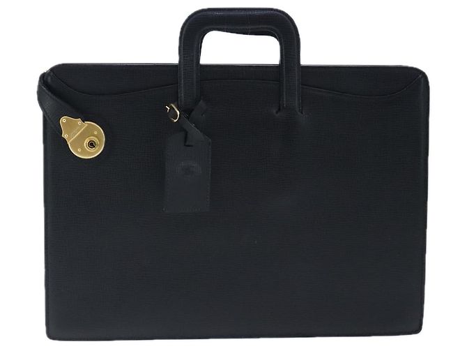 Autre Marque Borsa da lavoro Burberrys in pelle nera e oro Auth ti2373 Nero D'oro - vista 2
