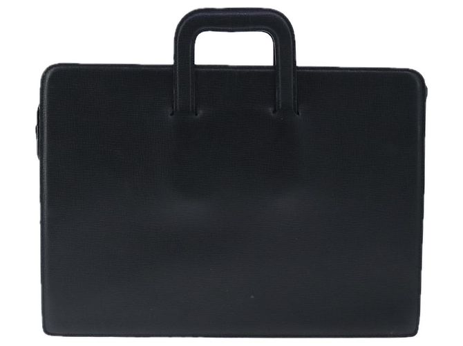 Autre Marque Borsa da lavoro Burberrys in pelle nera e oro Auth ti2373 Nero D'oro - vista 3