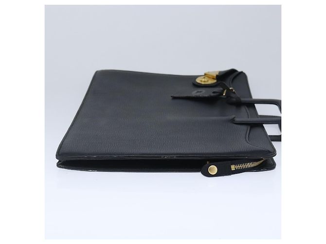 Autre Marque Borsa da lavoro Burberrys in pelle nera e oro Auth ti2373 Nero D'oro - vista 5