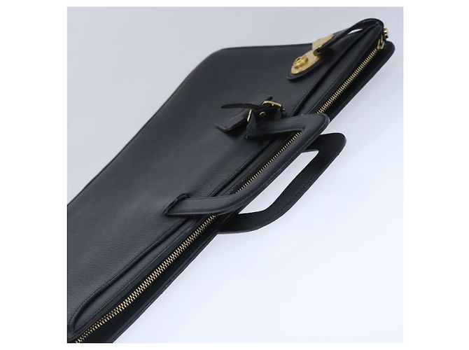 Autre Marque Borsa da lavoro Burberrys in pelle nera e oro Auth ti2373 Nero D'oro - vista 6