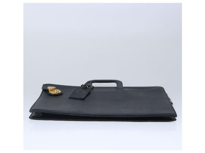Autre Marque Borsa da lavoro Burberrys in pelle nera e oro Auth ti2373 Nero D'oro - vista 9