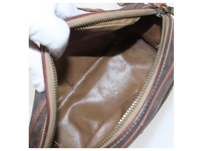 Céline Borsa a spalla in tela Macadam CELINE in pelle PVC marrone oro Auth bs19763 D'oro - vista 18
