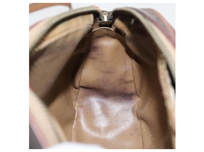 Céline Borsa a spalla in tela Macadam CELINE in pelle PVC marrone oro Auth bs19763 D'oro - vista 19